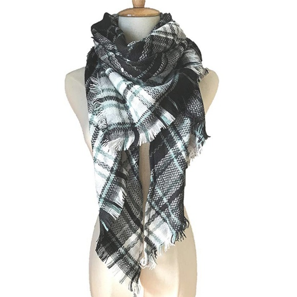 LAST 1! Oversized Plaid Tartan Blanket Scarf Wrap - Picture 3 of 7